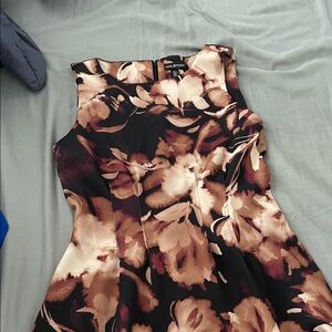 Halston Heritage Women's Dress - Black and Brown Floral